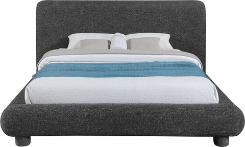 Opal Black Fabric Upholstered Queen Bed, 1 Piece