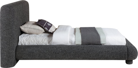 Opal Black Fabric Upholstered Twin Bed, 1 Piece