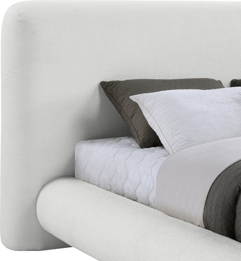 Opal Cream Fabric Upholstered Full Bed, 1 Piece