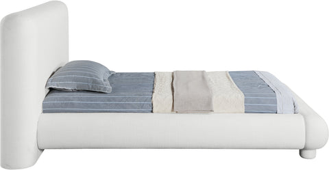 Opal Cream Fabric Upholstered Twin Bed, 1 Piece