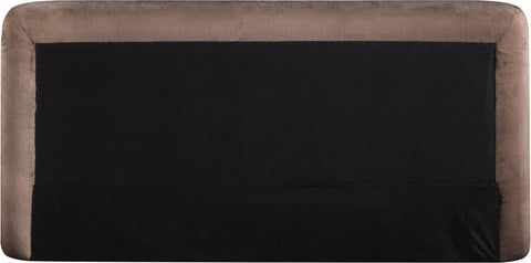 Opal Brown Chenille Fabric Upholstered Queen Bed, 1 Piece