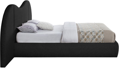 Mason Black Boucle Fabric King Bed (3 Boxes) K