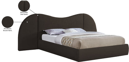 Mason Brown Boucle Fabric King Bed (3 Boxes) K