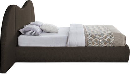 Mason Brown Boucle Fabric King Bed (3 Boxes) K