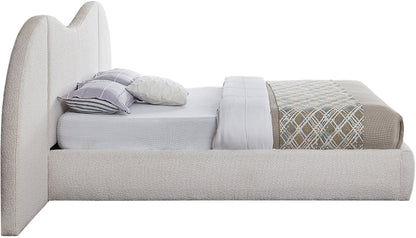 Mason Cream Boucle Fabric King Bed (3 Boxes) K