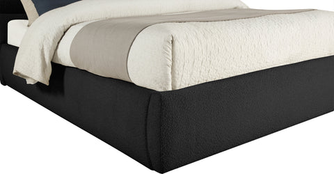 Amara Black Boucle Fabric Upholstered King Bed, 1 Piece (Style 3)