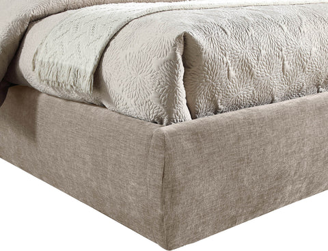 Amara Beige Chenille Fabric Upholstered Full Bed, 1 Piece (Style 2)