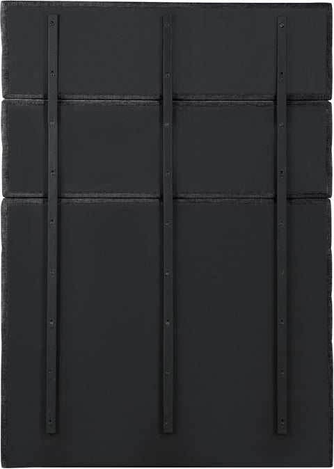 Amara Black Chenille Fabric Upholstered Full Bed, 1 Piece (Style 2)