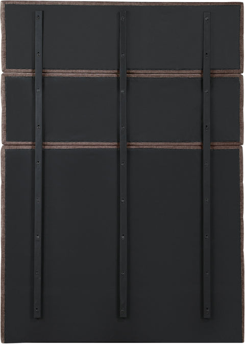 Amara Brown Chenille Fabric Upholstered Full Bed, 1 Piece (Style 2)