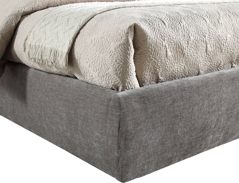 Amara Grey Chenille Fabric Upholstered Full Bed, 1 Piece (Style 3)