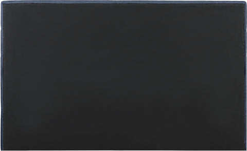 Amara Navy Chenille Fabric Upholstered King Bed, 1 Piece (Style 3)