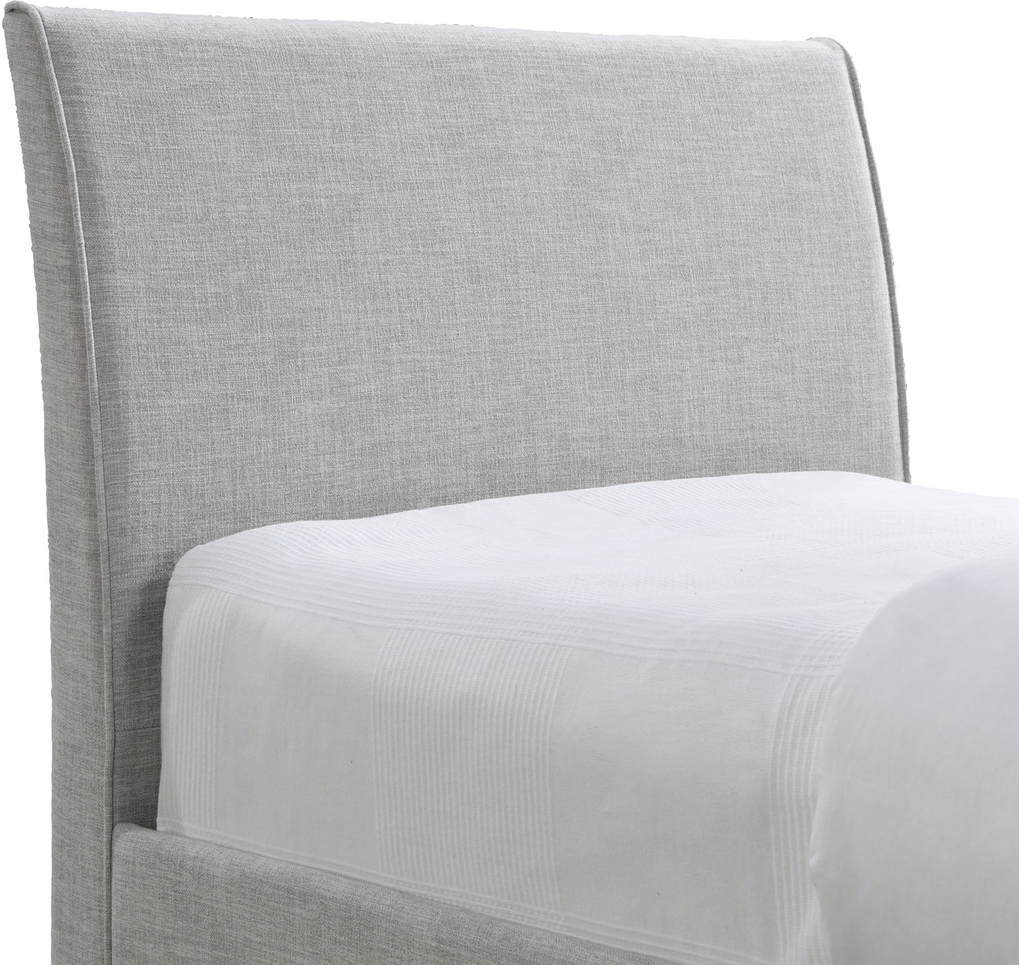 niagara grey linen textured fabric twin trundle bed