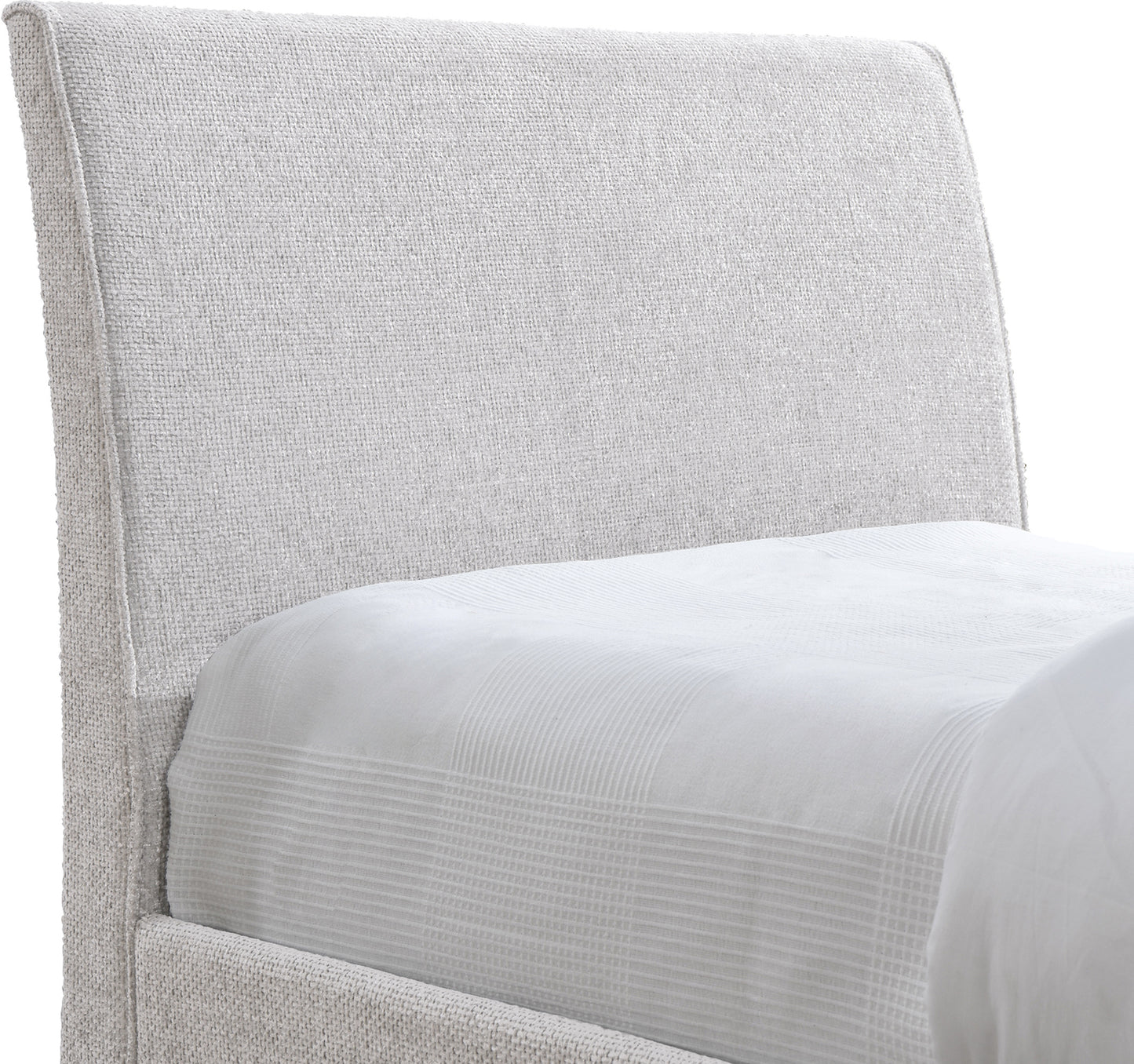 niagara cream chenille fabric twin trundle bed