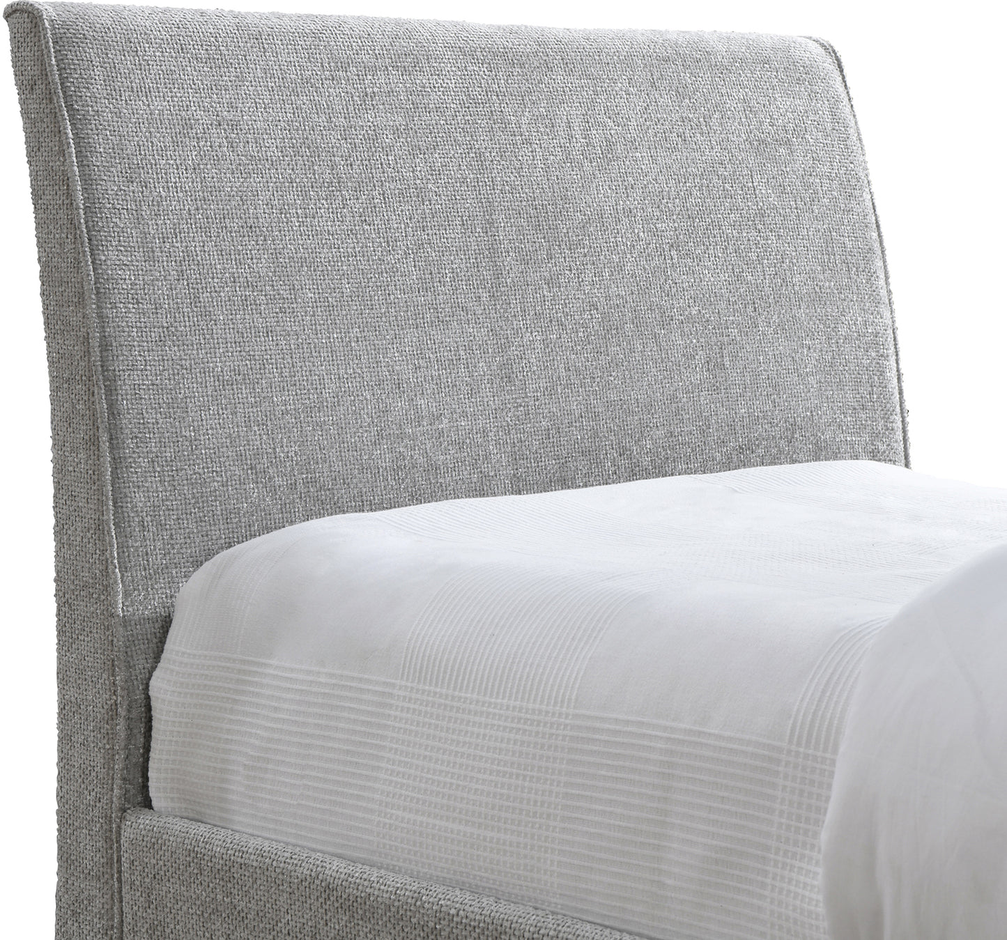 niagara grey chenille fabric twin trundle bed