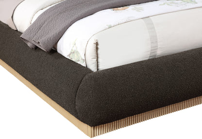 Hendrix Brown Boucle Fabric King Bed