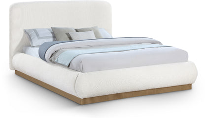 Hendrix Cream Boucle Fabric King Bed