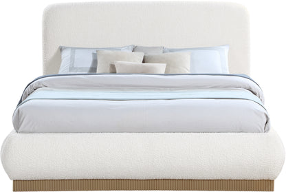 Hendrix Cream Boucle Fabric King Bed