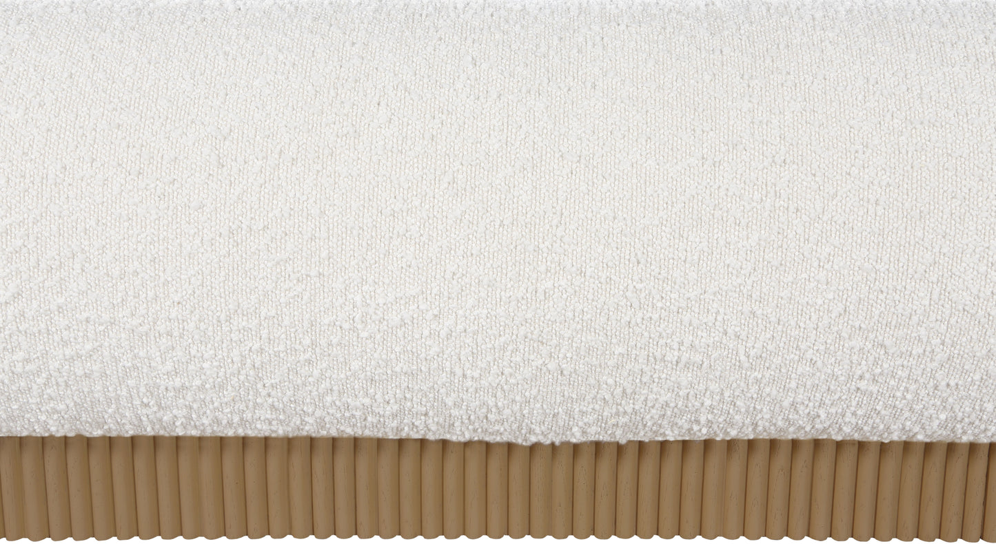 hendrix cream boucle fabric king bed