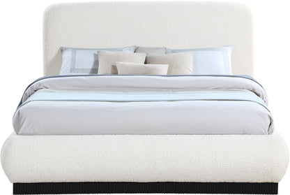 Hendrix Cream Boucle Fabric King Bed