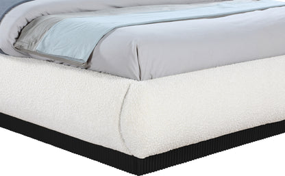 Hendrix Cream Boucle Fabric King Bed