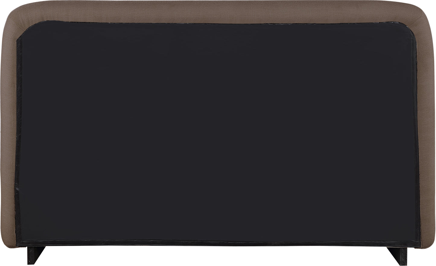 hendrix brown linen textured fabric king bed