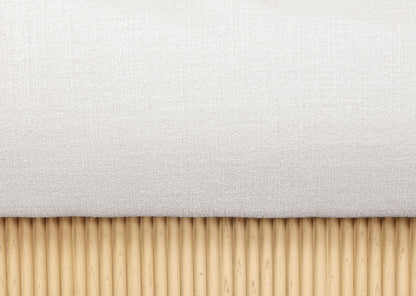 Hendrix Cream Linen Textured Fabric King Bed