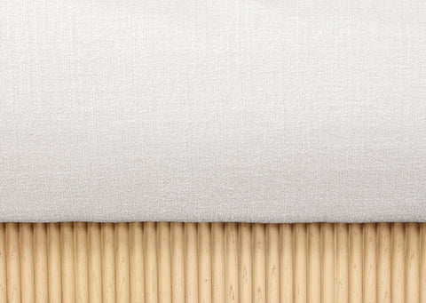 Hendrix Cream Linen Textured Fabric Queen Bed