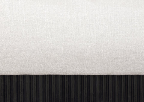 Hendrix Cream Linen Textured Fabric Queen Bed