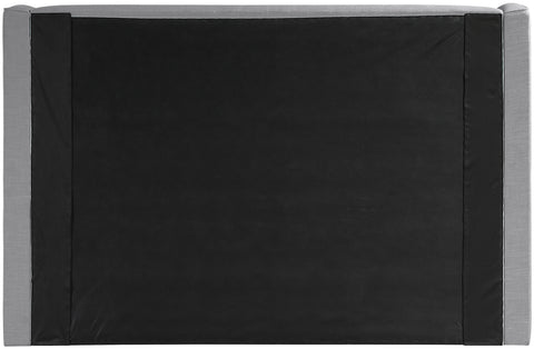 Sloane Grey Linen Textured Fabric Upholstered Full Bed, 1 Piece