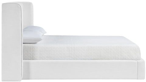 Sloane White Linen Textured Fabric Upholstered Full Bed, 1 Piece