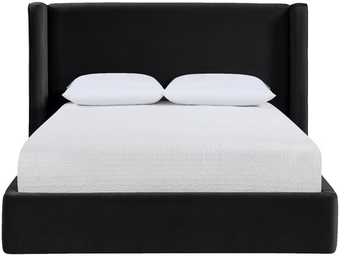 Sloane Black Velvet Upholstered Full Bed, 1 Piece