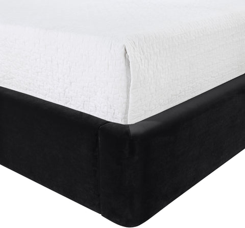 Sloane Black Velvet Upholstered Queen Bed, 1 Piece