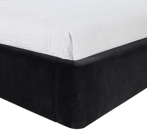 Sloane Black Velvet Upholstered Twin Bed, 1 Piece