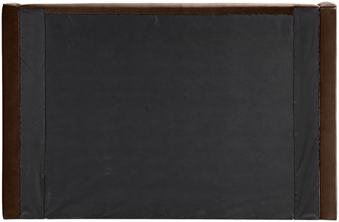 Sloane Brown Velvet Upholstered Full Bed, 1 Piece