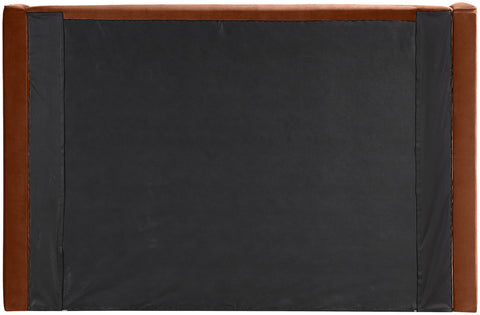 Sloane Cognac Velvet Upholstered Full Bed, 1 Piece