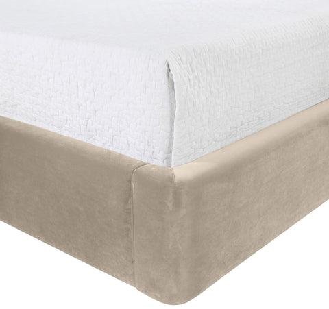 Sloane Cream Velvet Upholstered Full Bed, 1 Piece