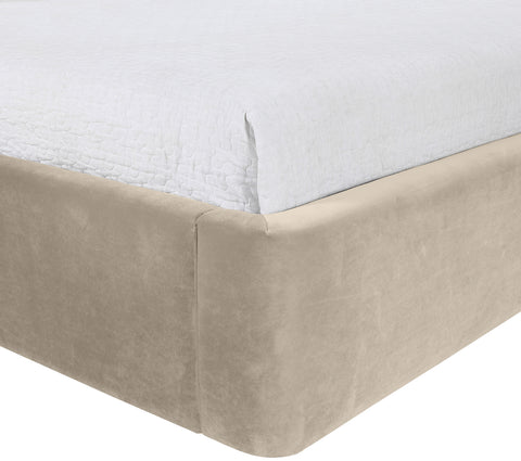 Sloane Cream Velvet Upholstered Twin Bed, 1 Piece