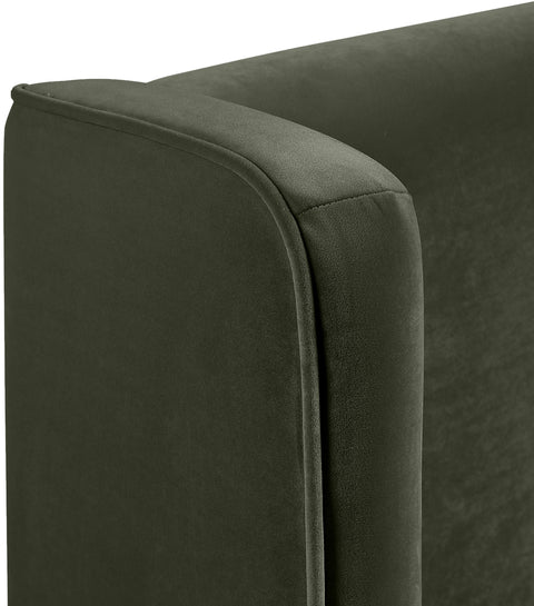 Sloane Green Velvet Upholstered Full Bed, 1 Piece