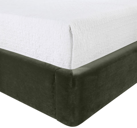 Sloane Green Velvet Upholstered Queen Bed, 1 Piece