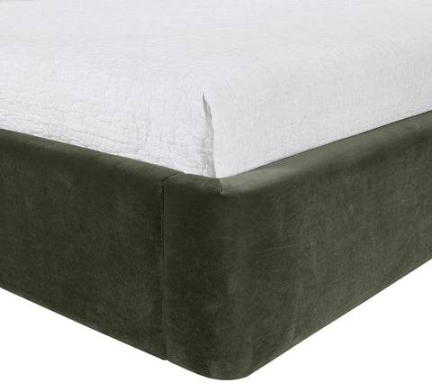 Sloane Green Velvet Upholstered Twin Bed, 1 Piece