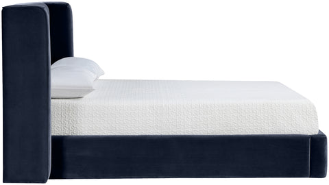 Sloane Navy Velvet Upholstered Full Bed, 1 Piece