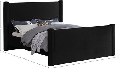 Deco Black Velvet Full Bed F