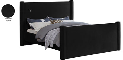 Deco Black Velvet Full Bed F