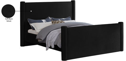 Deco Black Velvet King Bed K