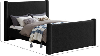 Deco Black Boucle Fabric King Bed K