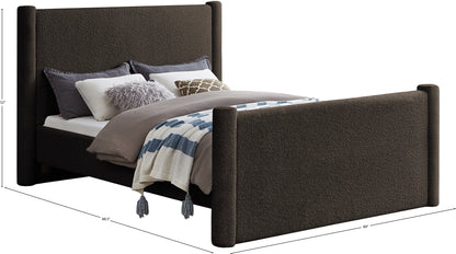 Deco Brown Boucle Fabric King Bed K