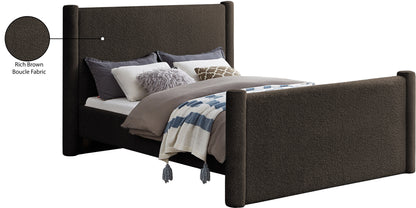 Deco Brown Boucle Fabric King Bed K