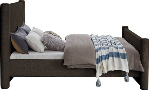 Deco Brown Boucle Fabric King Bed K