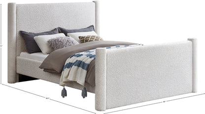 Deco Cream Boucle Fabric King Bed K