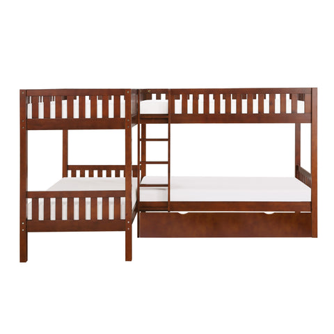 November (4) Corner Bunk Bed with Twin Trundle
